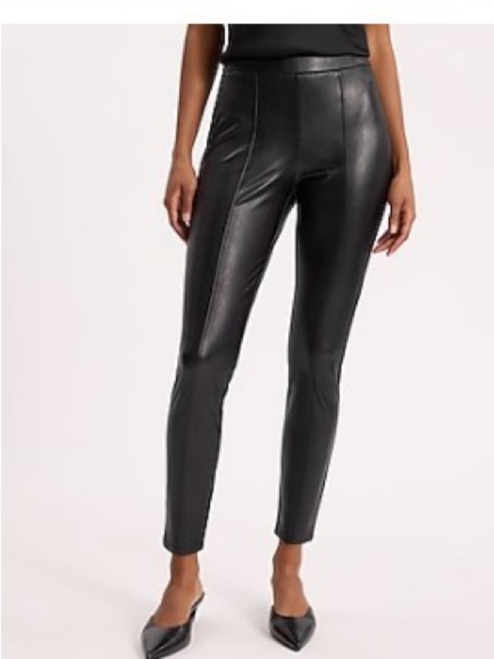 Express Black Faux Leather Skinny Pants
